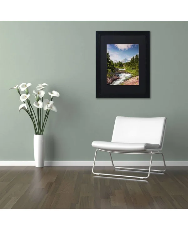 Trademark Fine Art &Glacial Creek& by Michael Blanchette Framed Photographic Print - Matte Color: Black - Size: 20x22 H x 16x22 W