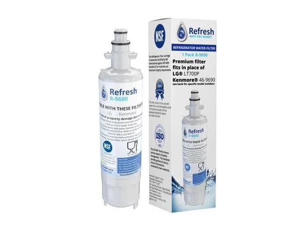 Refresh Replacement for LG LT700P ADQ36006101 ADQ36006102 Kenmore 46-9690 Refrigerator Water Filter (6 Pack)