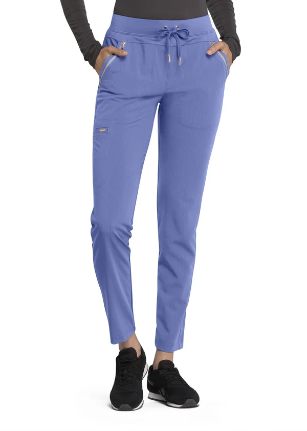 Cherokee Statement Scrubs Women's Tall Mid Rise Straight Leg Drawstring Pant