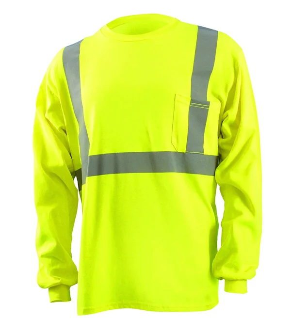 Occunomix Men's Yellow Classic Flame Resistant Long Sleeve T-Shirt HRC 2