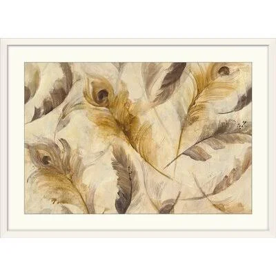 &Feather Toss& Albena Hristova Painting Print Great Big Canvas Format: White Frame, Size: 24x22 H x 32x22 W x 1x22 D