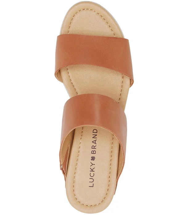 Women's Lucky Brand Wyntor Wedge Slide, Size: 7.5, White