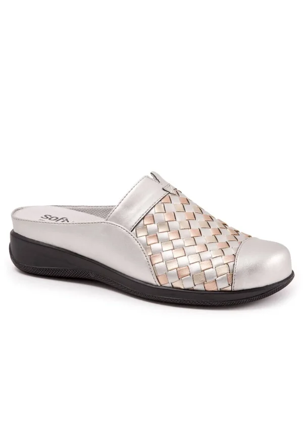 Softwalk Women's San Marcos Woven Clog - Size: 6, Metallic Mul Leather