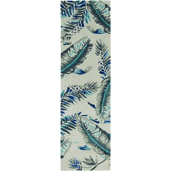 Kas Havana 2626 Grey/Blue Tropics Area Rug 30x22 x 50x22