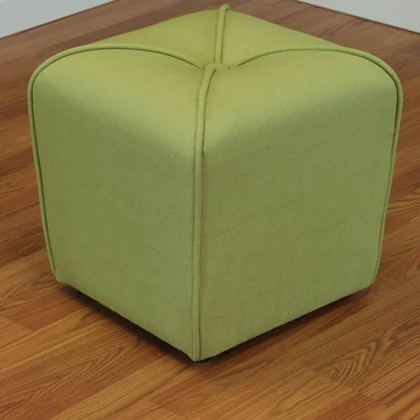 Monsoon Sopri Upholstered Ottoman, Green Apple