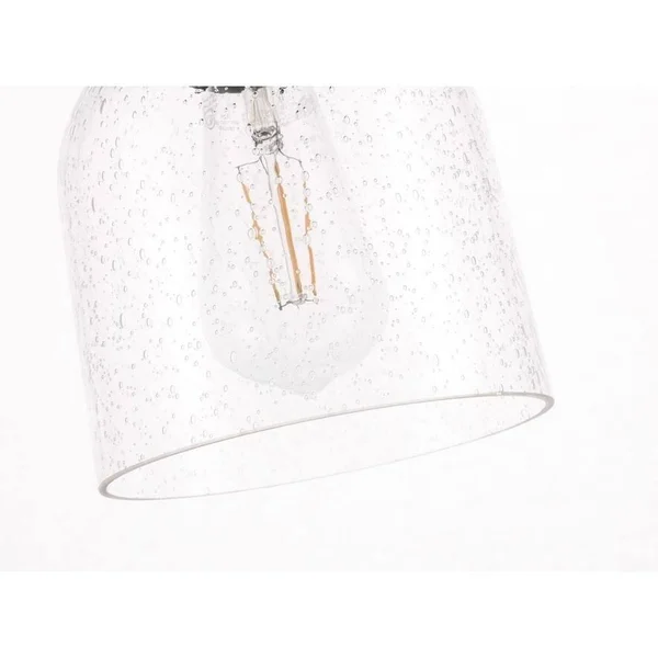 Ivy Terrace Candie 6-Inch 1-Light Clear Glass Pendant - Size: Chrome