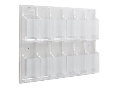 Safco 5604CL Clear Reveal 12 Pamphlet Display