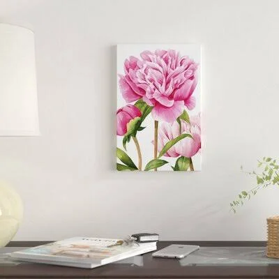 &Winsome Peonies II& Print on Canvas East Urban Home Size: 60x22 H x 40x22 W x 1.5x22 D