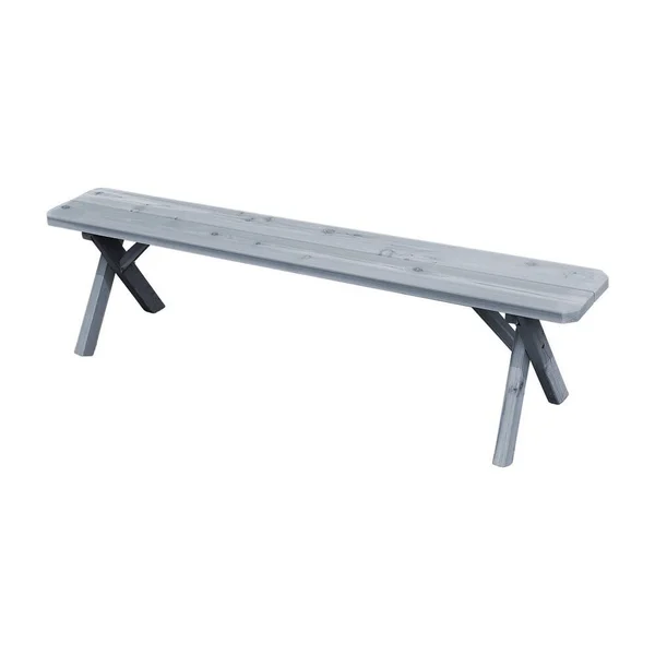 Cedar 6' Crossleg Bench - Gray Stain