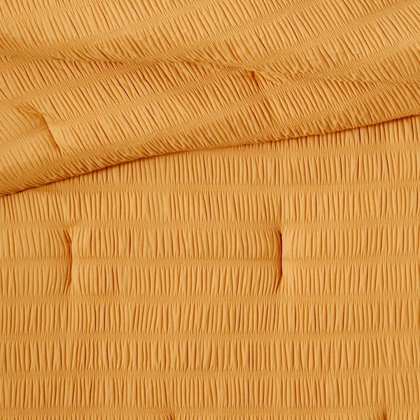 Full/Queen Seersucker Comforter Set Yellow - Pillowfort - Girl's