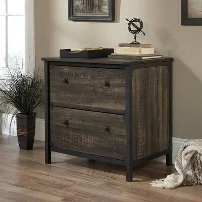 Fresno 2-Drawer Lateral Filing Cabinet Industrial Lodge Home Color: Brown