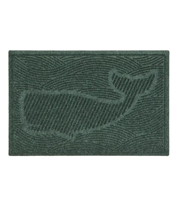 Everyspace Recycled Waterhog Doormat - Swimming Whale Green, L.L.Bean