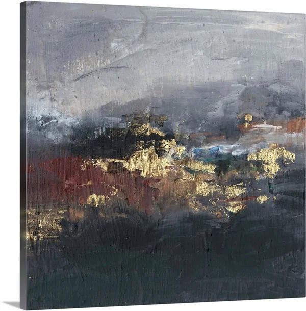 Mountains in The Mist II, Canvas Wall Art, 16x16, Great Big Canvas