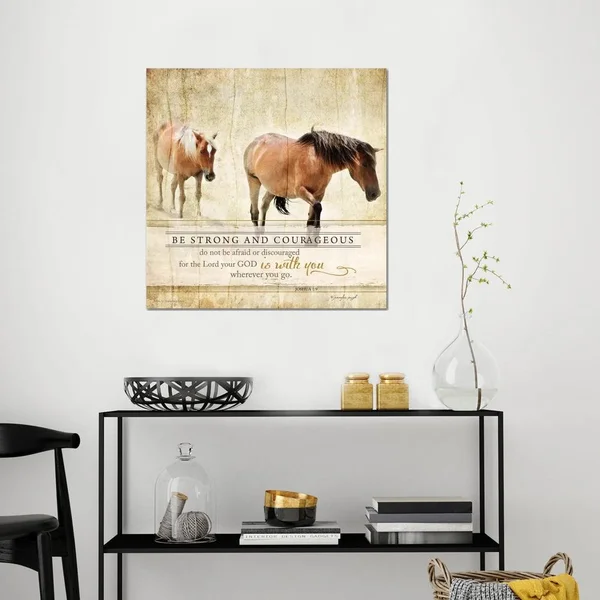 Jennifer Pugh Paintings Canvas Art Prints - Be Strong ( Inspirational & Motivational Wall Art > Faith art)