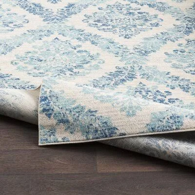 Kailani Geometric Dark Blue/Teal Area Rug Langley Street Rug Size: Runner 2&7x22 x 7&3x22