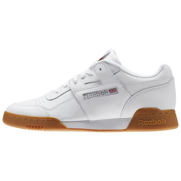 Reebok Men Workout Plus Sneaker, White/Carbon/Classic Red, 6