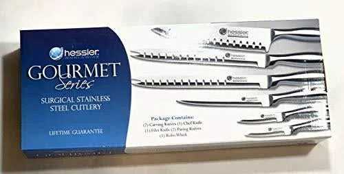 Hessler Worldwide Gourmet Series Surgical Stainless Steel Cutlery 7 PC Knife Set