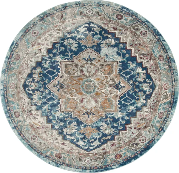 Safavieh Aria ARA119B 5&1x22 x 7&6x22 Blue - Beige Area Rug