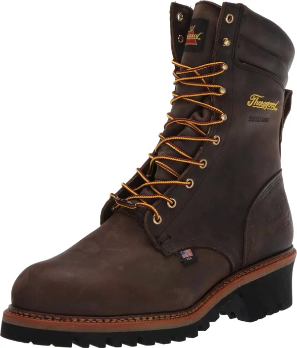 Thorogood Men's Logger Series 9x22 Waterproof, Safety Toe Boot 804-3555, Steel