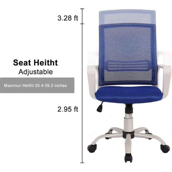 SMUGDESK Office Chair - Mid Back Mesh Office Computer Swivel Desk Task Chair, Ergonomic Executive Chair with Armrests Features