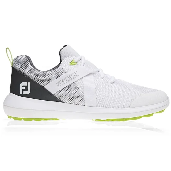 FootJoy Men's Flex Spikeless Golf Shoes Size 6, White