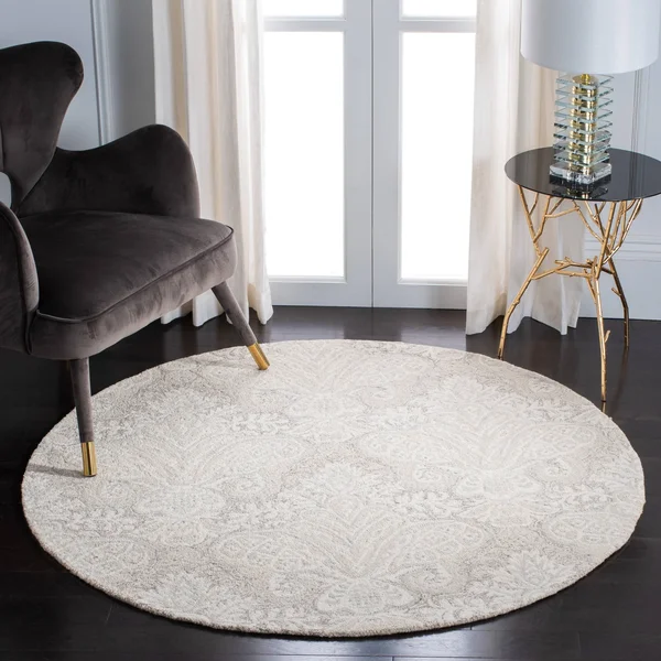 Safavieh Micro-Loop Rug Collection MLP539B - Beige - 5& x 5& Round