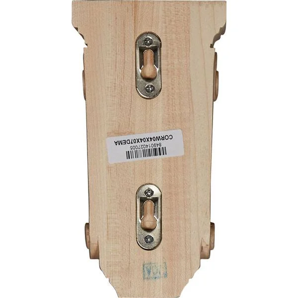 Ekena Millwork CORW04X04X07DECH 4x22W x 4x22D x 7 1/2x22H Devon Traditional Wood Corbel, Cherry