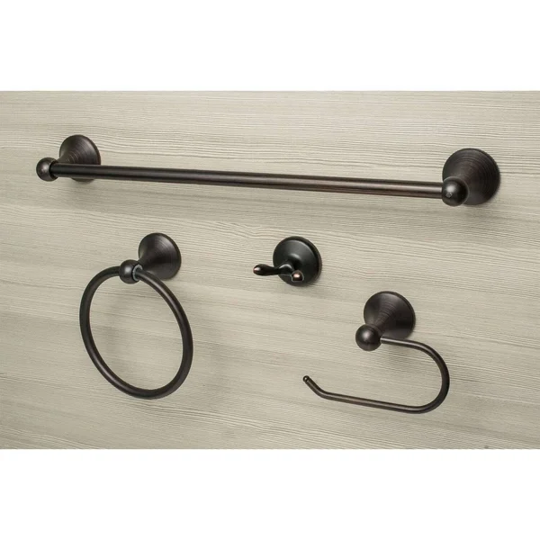 Sure-Loc Square 4-Piece Bathroom Accessory Set - Chrome