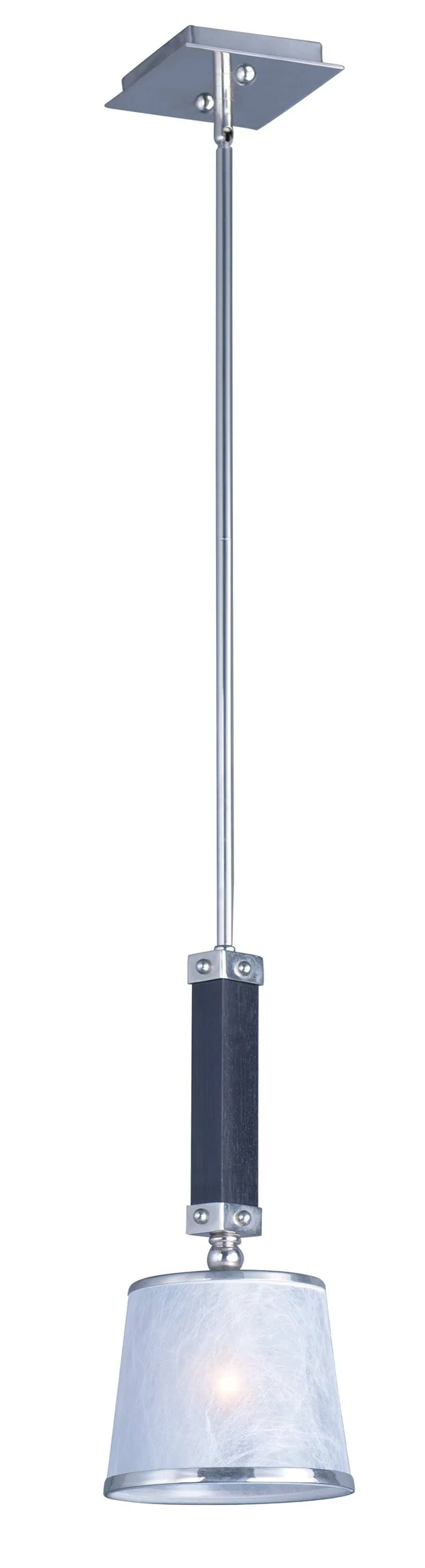 Maxim Lighting 20529WFWEPN Maritime Mini Pendant Light, Wenge, Polished Nickel