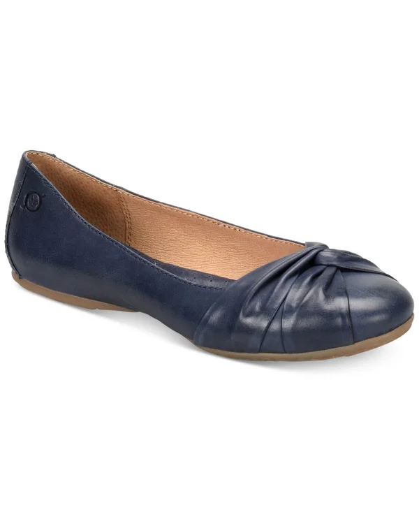 Born Lilly Flats, Created for Macy&s - Navy Leather