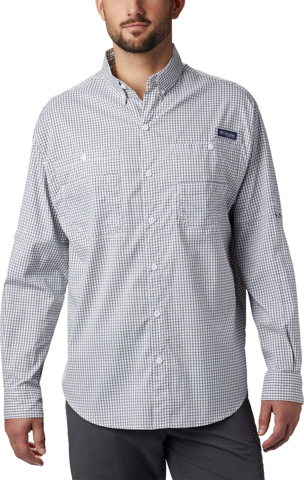 Columbia Men's PFG Super Tamiami Long Sleeve Shirt - Size: 2XL, Black