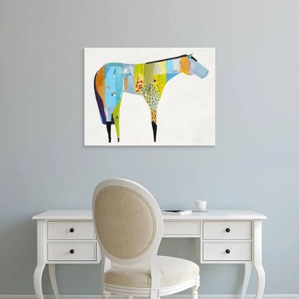 Easy Art Prints Anthony Grant&s &Horse NO. 27& Premium Canvas Art - 12 x 16 - Classic Black Frame