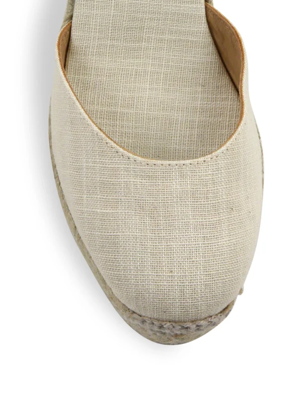 Soludos Tall Wedge Linen, 6, Blush