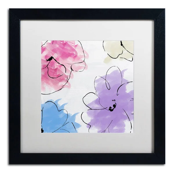 Color Bakery &Kasumi Four& Matted Framed Art - 16x22 x 16x22 - Black