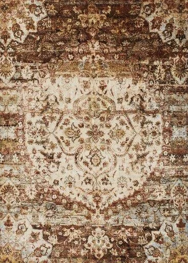 Anastasia Rust Ivory Rug - 7 x 10 - Lone Star Western Decor