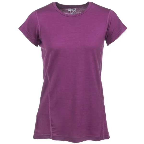 Minus33 Merino Wool Women's Appalachia Lightweight Short Sleeve Crew - Radiant Violet, X-Small