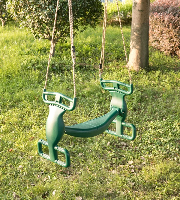 PLAYBERG Plastic Double Glider Playground 2 Person Swing - Green