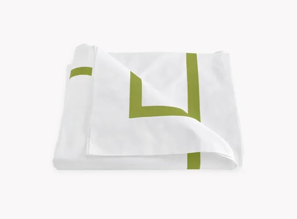 Matouk Lowell Egyptian Cotton Percale Duvet COVER, Size Full in Grass at Nordstrom