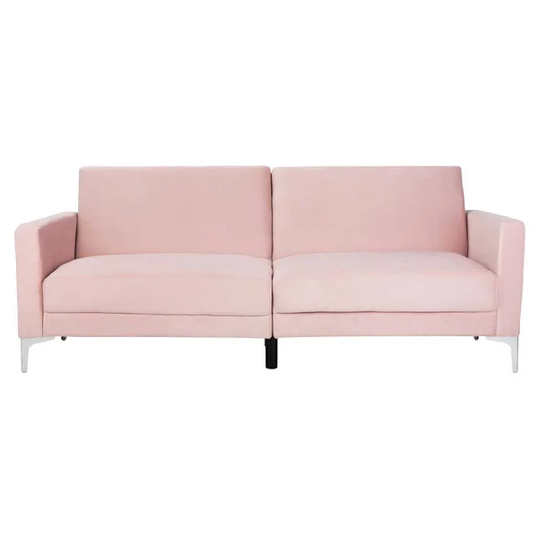 Safavieh Chelsea Foldable Futon Bed - Blush - Chrome