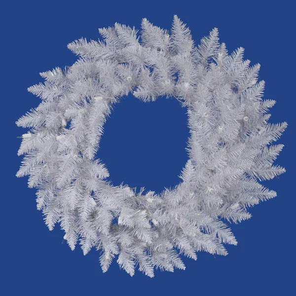 Vickerman 30 in. Sparkle White Spruce Wreath