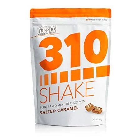 310 Nutrition Salted Caramel Meal Replacement Shake - 0g of Sugar, Gluten, Dairy, and Soy Free Plant Protein Powder, 28 Serving