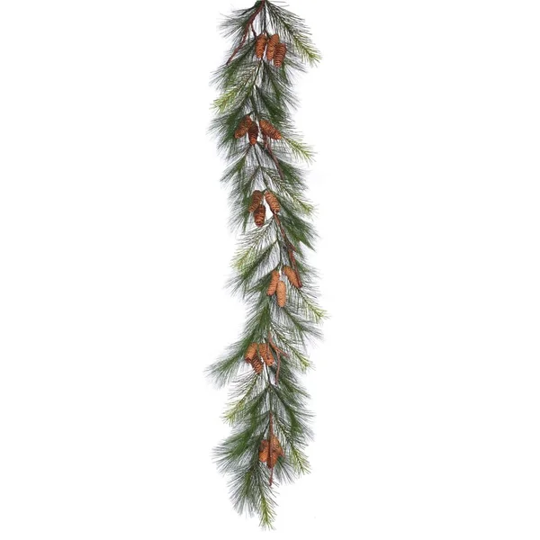 Vickerman 6' Bavarian Pine Garland w/Cones