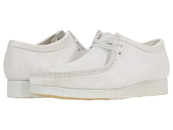 Clarks Men's Wallabee White Chalky Suede - 8
