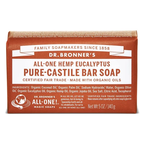 Dr. Bronner&s Magic Soaps Pure-Castile Soap - All-One Hemp Eucalyptus, 5-Ounce Bars ( 6)