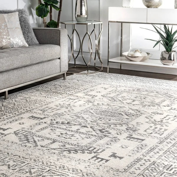 nuLOOM Tribal Marisela Grey 8& x 10& Area Rug