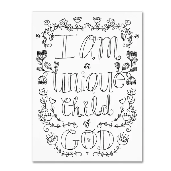 Trademark Fine Art Unique Child of God Canvas Art by Elizabeth Caldwell, Size: 14 x 19