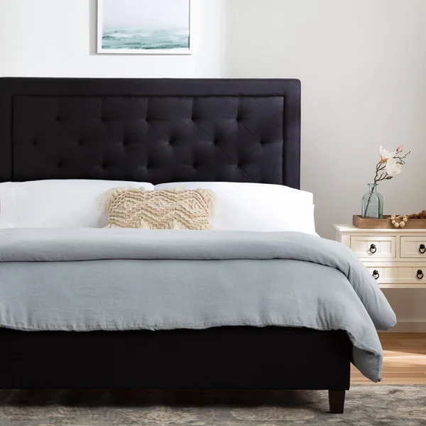 Brookside Upholstered Diamond Tufted Bed - Beige - Queen
