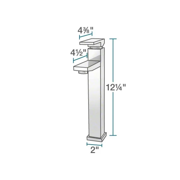 Rene R5-5003-CAS-R9-7003 16-1/2x22 Glass Vessel Bathroom Sink with Vessel Faucet Cashmere, Chrome