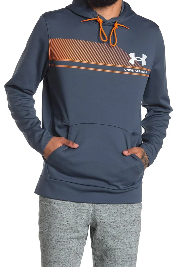 Under Armour Men's Armour Fleece Graphic Hoodie - Blue - LG