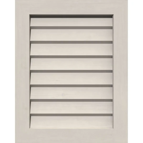 Ekena Millwork GVWVE16X1602SDPPI 16x22W x 16x22H Vertical Gable Vent (21x22W x 21x22H Frame Size): Primed - Non-Functional, Smoot